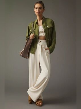Anthropologie Utility Jacket in Moss